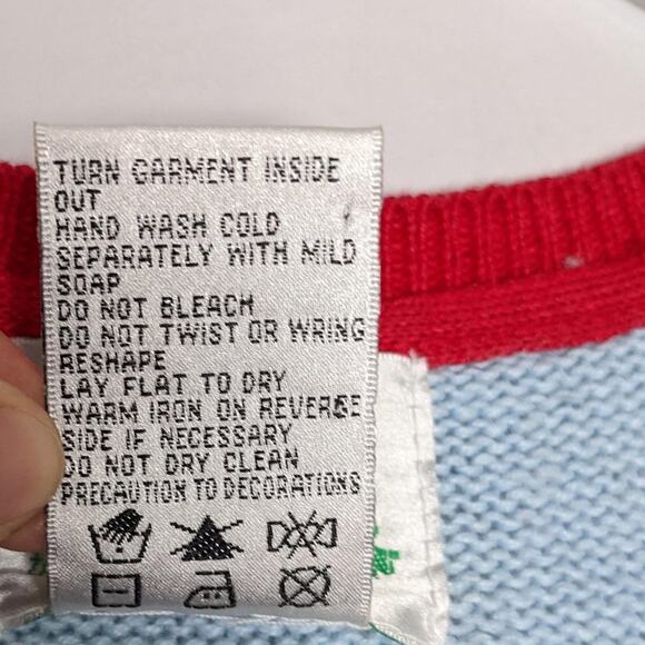 The Quacker Factory Vintage V-Neck Christmas Cardigan Snowman Angel Size M - Picture 6 of 8